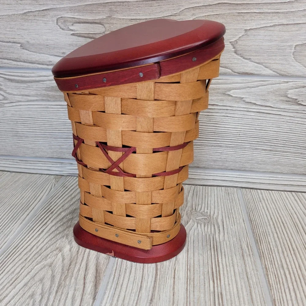 Longaberger Sweetheart True Love Basket 2008 Red‎ Heart Lid Protector Primitive